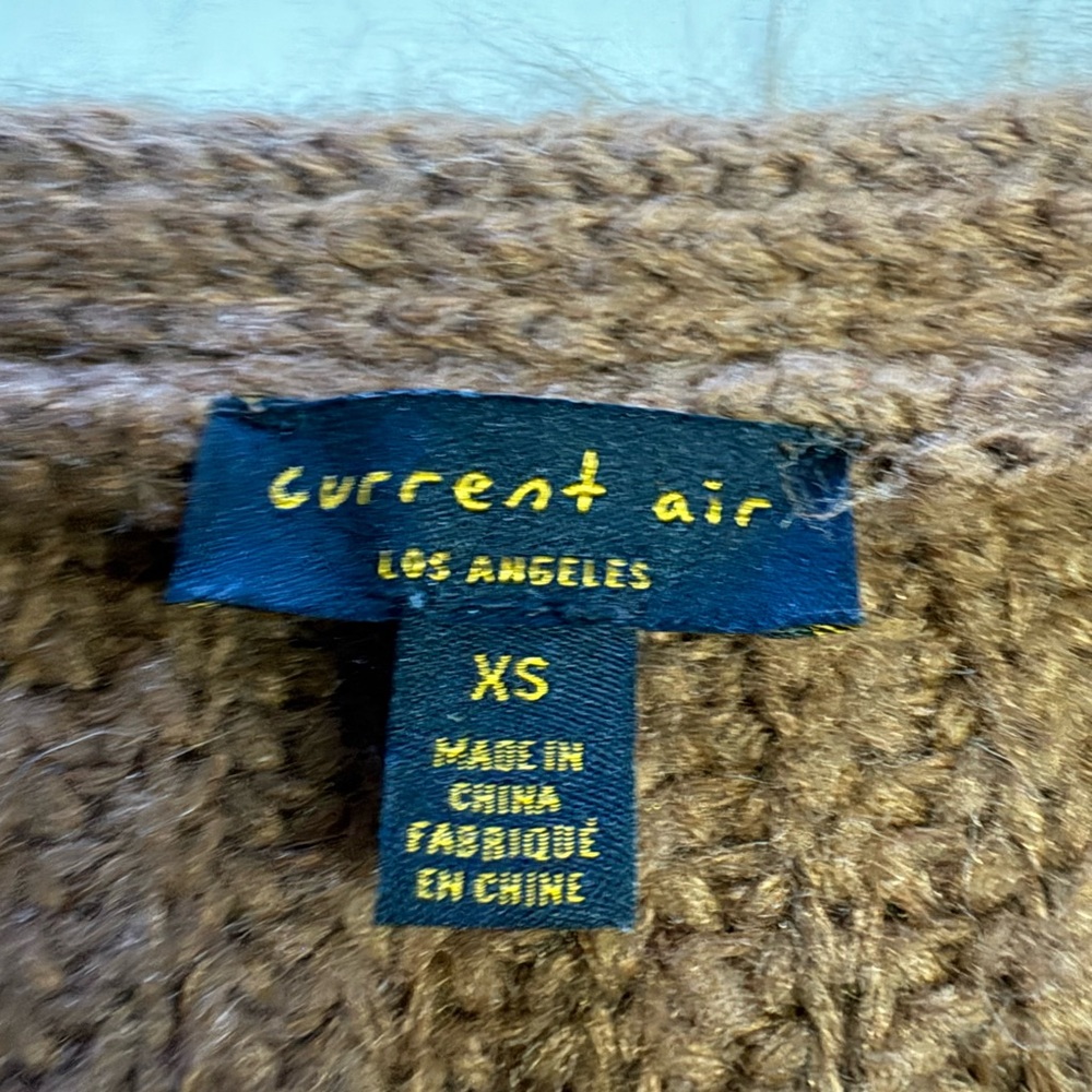 Current Air Anthropologie Women’s Sz XS Brown Knit Cardigan Sweater - Picture 3 of 6